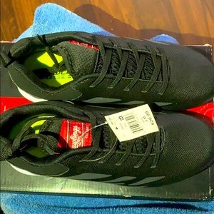 Rawlings boys baseball cleats black size 4